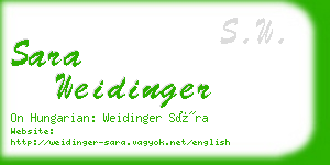 sara weidinger business card